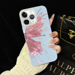 Custodia ibrida PC e TPU con farfalla glitter per iPhone