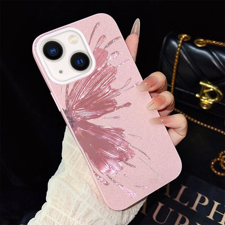 Custodia ibrida PC TPU con motivo farfalla per iPhone