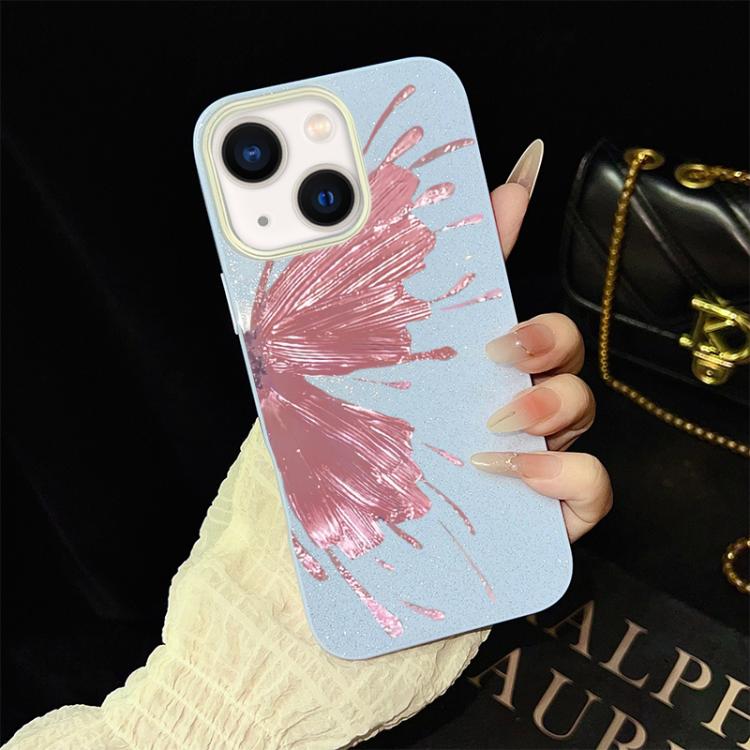 Custodia ibrida PC TPU con motivo farfalla per iPhone