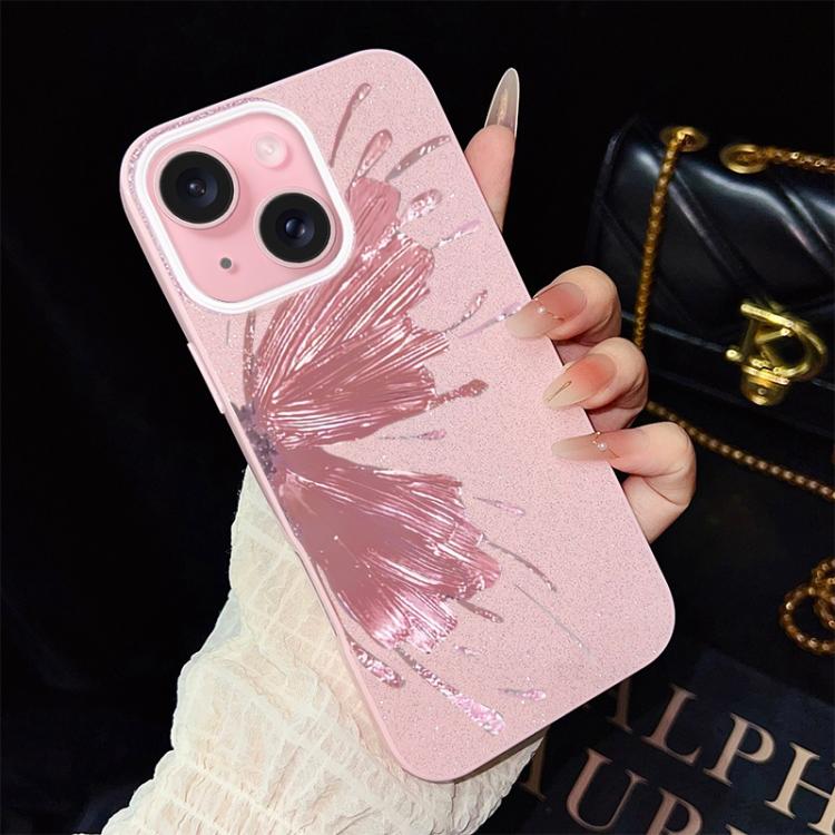 Custodia ibrida PC e TPU con motivo farfalla per iPhone 16 Pro