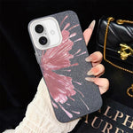 Custodia ibrida PC e TPU con motivo farfalla per iPhone 16 Pro