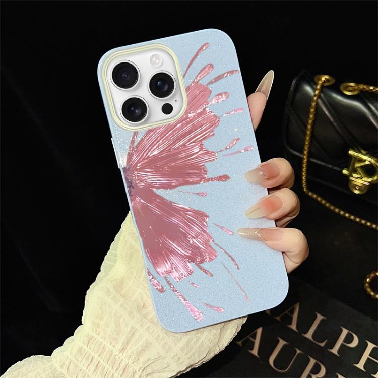 Custodia ibrida PC TPU con motivo farfalla per iPhone 17e e 16e
