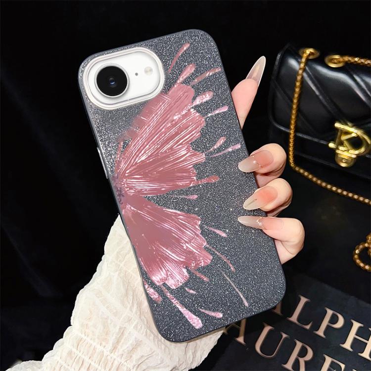 Custodia ibrida PC TPU con motivo farfalla per iPhone 17e e 16e