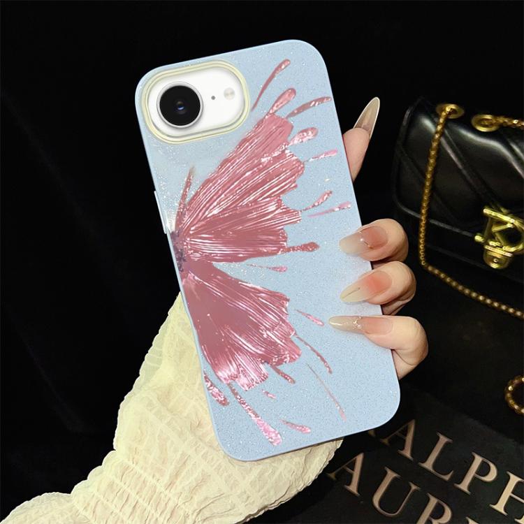 Custodia ibrida PC TPU con motivo farfalla per iPhone 17e e 16e