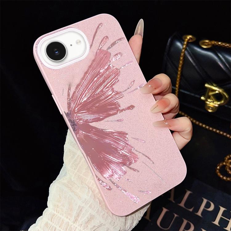 Custodia ibrida PC TPU con motivo farfalla per iPhone 17e e 16e