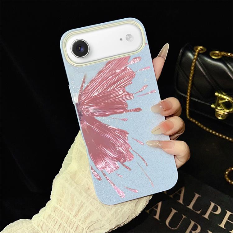 Custodia ibrida PC TPU con motivo farfalla per iPhone 17e e 16e