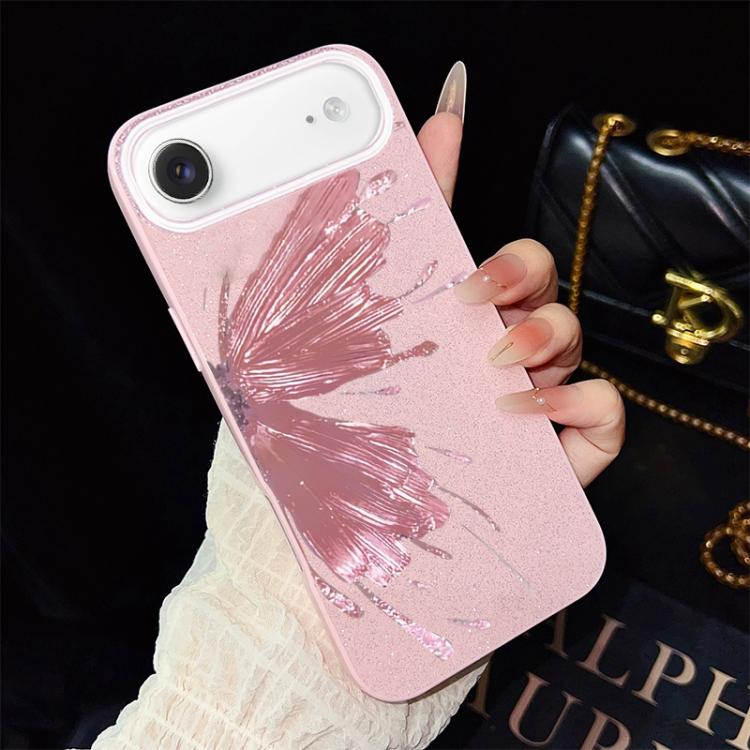 Custodia ibrida PC TPU con motivo farfalla per iPhone 17e e 16e