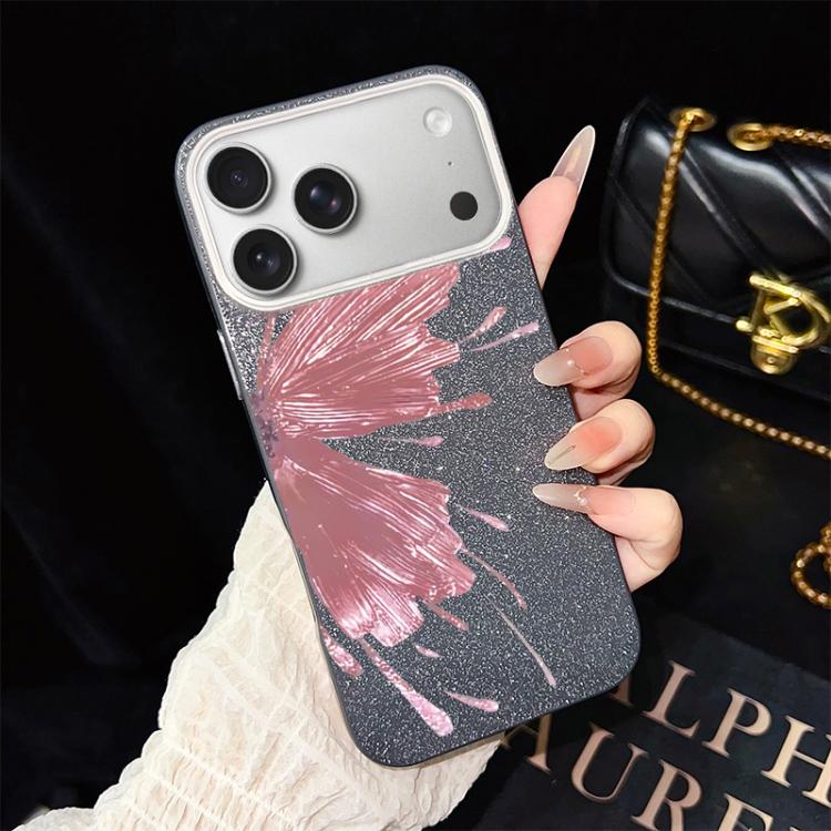 Custodia ibrida PC TPU con motivo farfalla per iPhone 17e e 16e