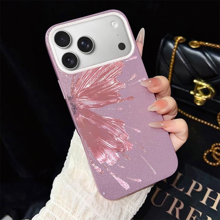 Custodia ibrida PC TPU con motivo farfalla per iPhone 17e e 16e