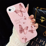 Custodia ibrida PC TPU farfalle per iPhone 8 Plus 7 Plus