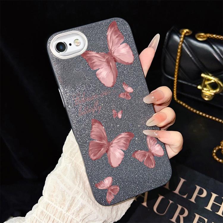 Custodia ibrida PC TPU farfalle per iPhone 8 Plus 7 Plus