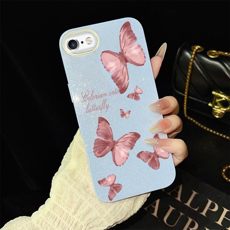 Custodia ibrida PC TPU farfalle per iPhone 8 Plus 7 Plus