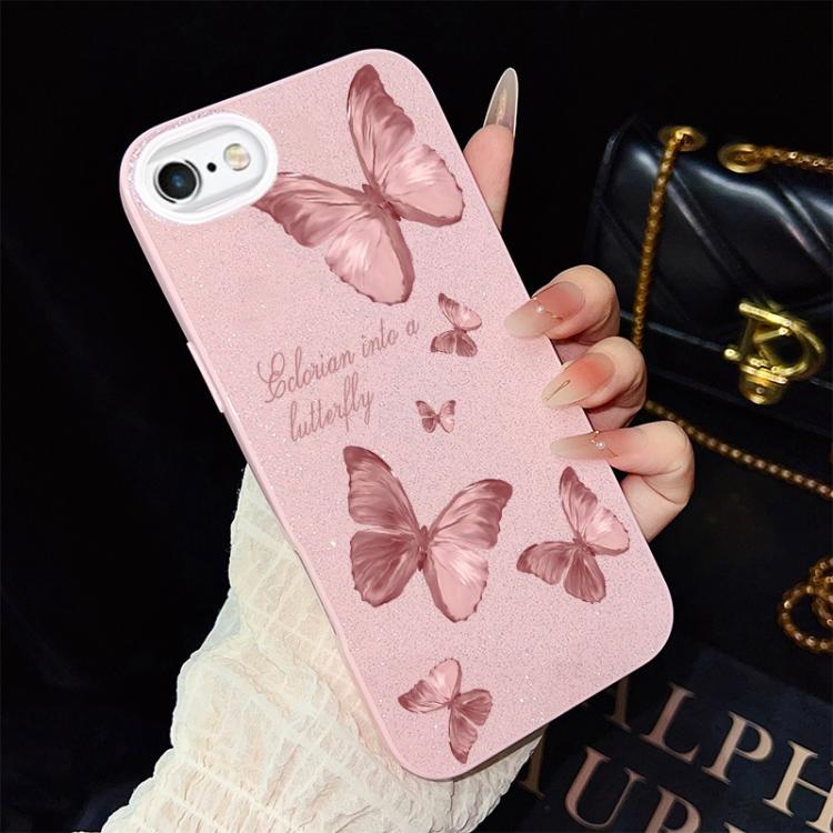 Custodia ibrida PC TPU farfalle per iPhone 8 Plus 7 Plus