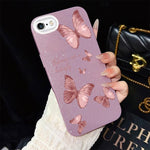 Custodia ibrida PC TPU farfalle per iPhone 8 Plus 7 Plus