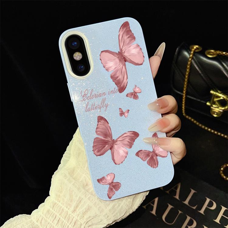 Custodia ibrida PC TPU con farfalle per iPhone 11 Pro Max