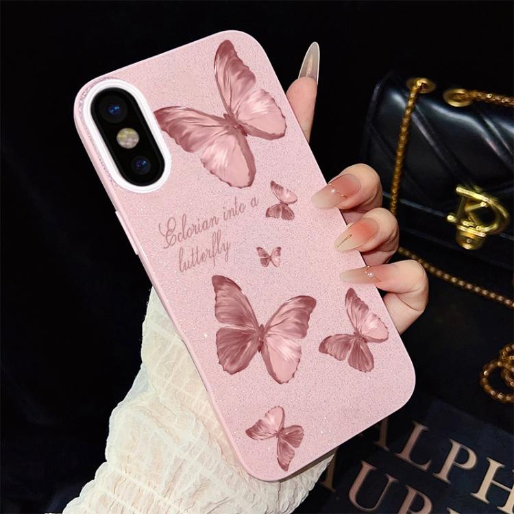 Custodia ibrida PC TPU con farfalle per iPhone 11 Pro Max