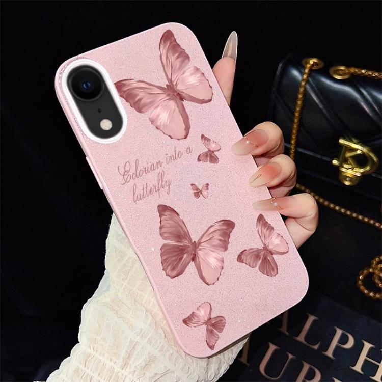 Custodia ibrida PC TPU con farfalle per iPhone 11 Pro Max