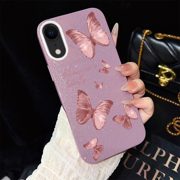 Custodia ibrida PC TPU con farfalle per iPhone 11 Pro Max