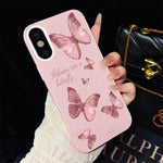 Custodia ibrida PC TPU con farfalle per iPhone 11 Pro Max