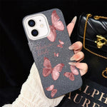 Custodia ibrida PC TPU con farfalle per iPhone 11 Pro Max