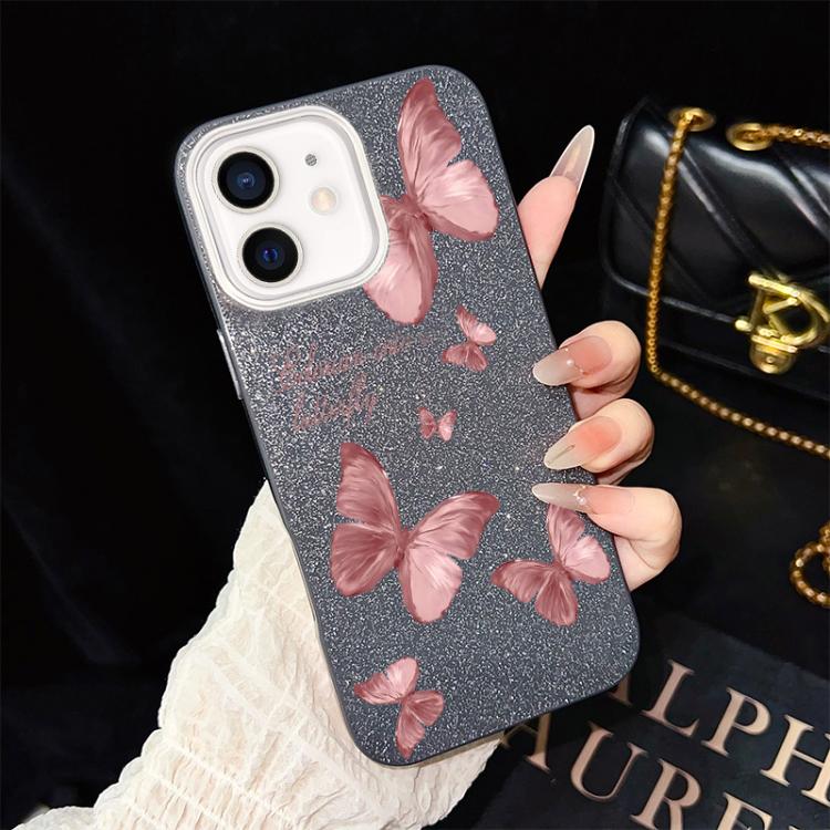 Custodia ibrida PC TPU con farfalle per iPhone 11 Pro Max