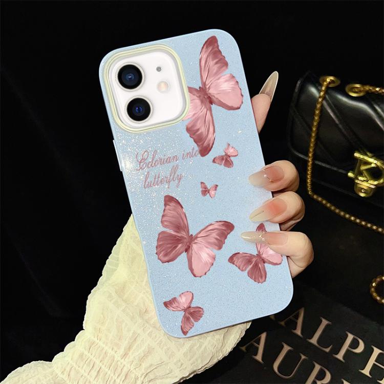 Custodia ibrida PC TPU con farfalle per iPhone 11 Pro Max