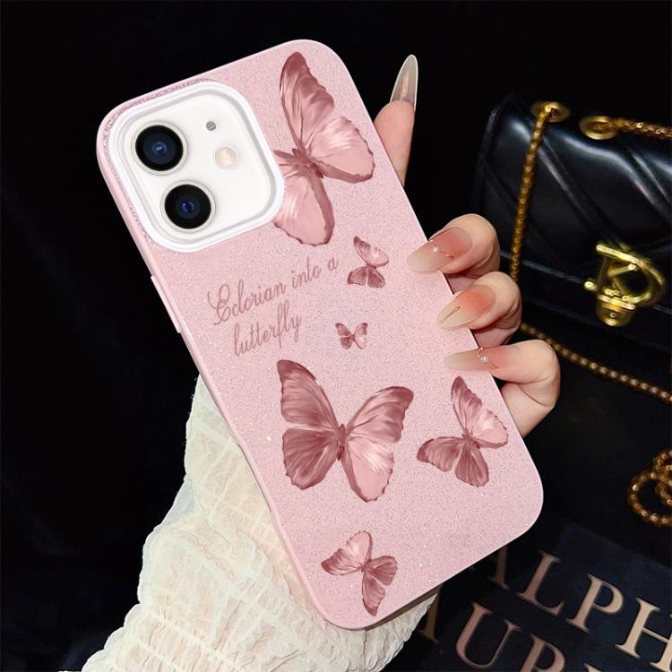 Custodia ibrida PC TPU con farfalle per iPhone 11 Pro Max