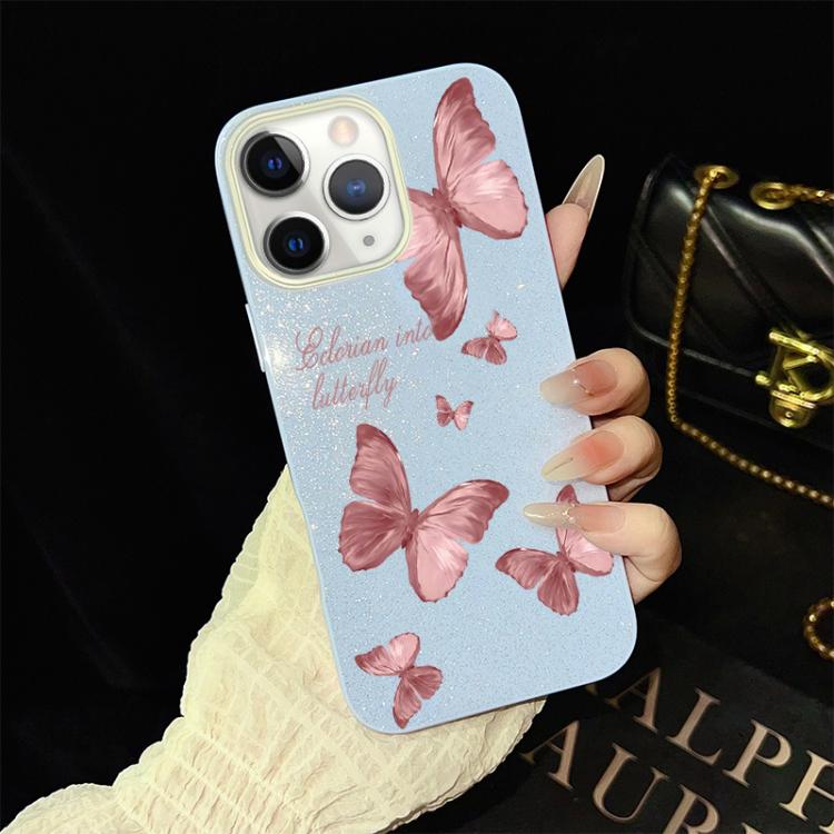 Custodia ibrida PC TPU con farfalle per iPhone 11 Pro Max