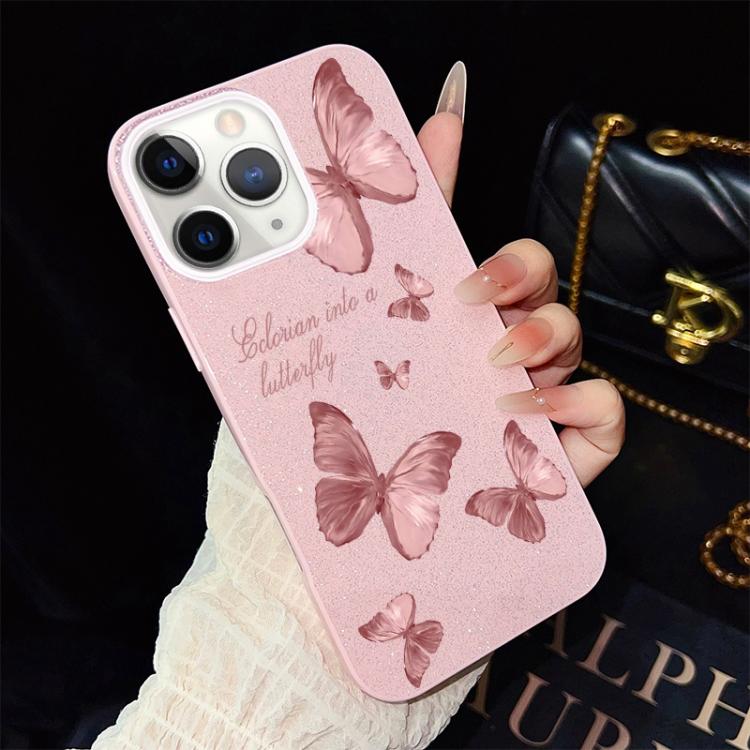 Custodia ibrida PC TPU con farfalle per iPhone 11 Pro Max