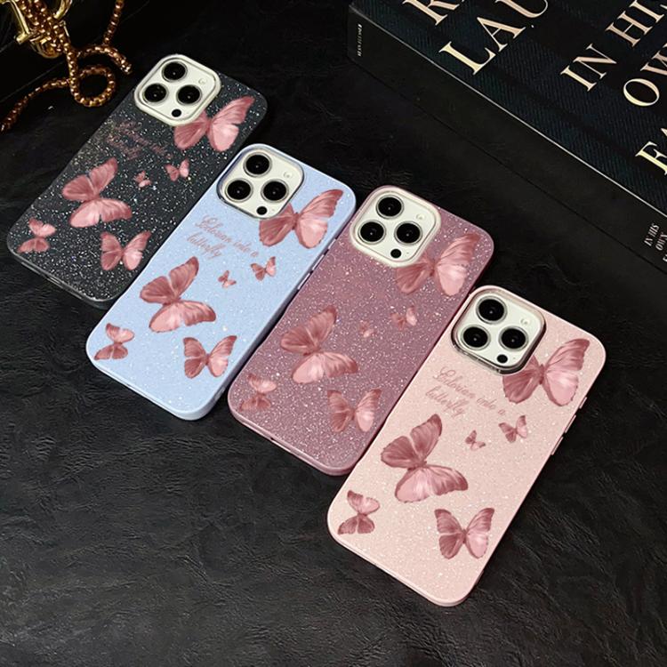 Custodia ibrida PC TPU con farfalle per iPhone 11 Pro Max