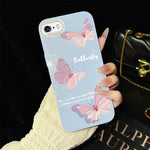 Custodia ibrida PC e TPU con farfalle per iPhone 8 Plus e 7 Plus