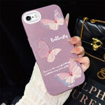 Custodia ibrida PC e TPU con farfalle per iPhone 8 Plus e 7 Plus
