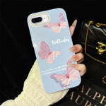 Custodia ibrida PC e TPU con farfalle per iPhone 8 Plus e 7 Plus