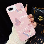 Custodia ibrida PC e TPU con farfalle per iPhone 8 Plus e 7 Plus