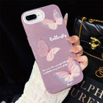 Custodia ibrida PC e TPU con farfalle per iPhone 8 Plus e 7 Plus