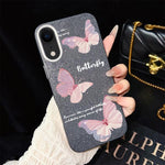 Custodia ibrida PC e TPU con farfalle per iPhone