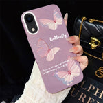 Custodia ibrida PC e TPU con farfalle per iPhone