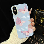 Custodia ibrida PC e TPU con farfalle per iPhone