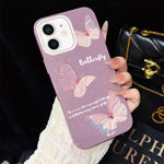 Custodia ibrida PC e TPU con farfalle per iPhone