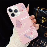 Custodia ibrida PC e TPU con farfalle per iPhone