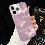 Custodia ibrida PC e TPU con farfalle per iPhone