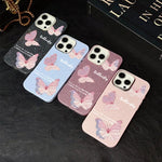 Custodia ibrida PC e TPU con farfalle per iPhone 8 Plus e 7 Plus