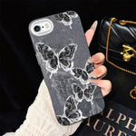 Custodia ibrida PC e TPU con farfalle per iPhone 6 Plus