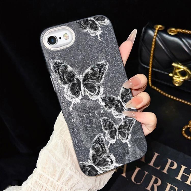 Custodia ibrida PC e TPU con farfalle per iPhone 6 Plus