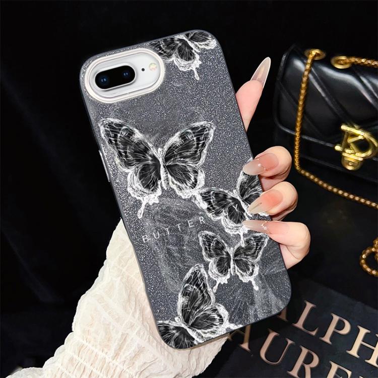 Custodia ibrida PC e TPU con farfalle per iPhone 6 Plus