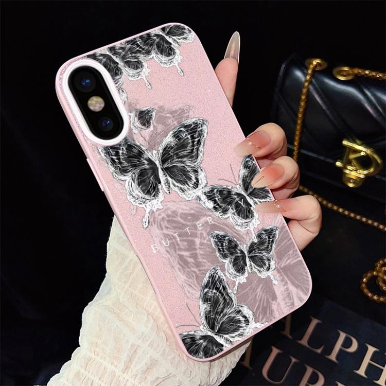 Custodia ibrida PC TPU con farfalle per iPhone 11 Pro Max