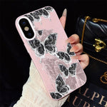Custodia ibrida PC TPU con farfalle per iPhone 11 Pro Max