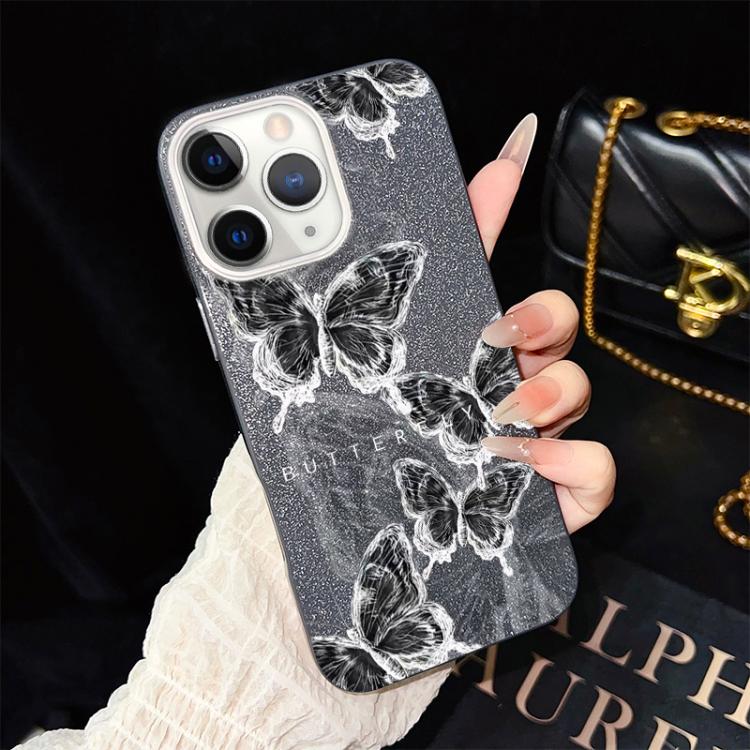 Custodia ibrida PC TPU con farfalle per iPhone 11 Pro Max