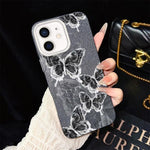 Custodia ibrida PC e TPU con farfalle per iPhone 13 Pro Max