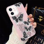 Custodia ibrida PC e TPU con farfalle per iPhone 13 Pro Max